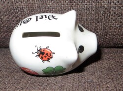 Régi német porcelán szerencsemalac kicsi