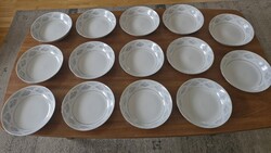 12 db Silverie Fine China porcelán mélytányér (19 cm)