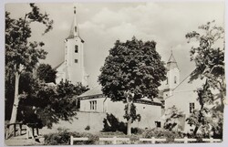 Képeslap, Tarcal, részlet 1969 , templom