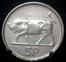 Írország 5 penny, 1995 D10A5