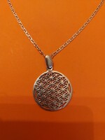 Igazan mutatós 925-ös sterling ezüst élet virága medál 40x28mm palcas pancer láncon 45cm