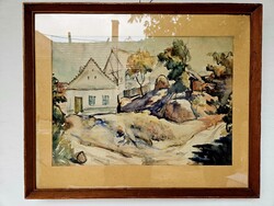 Gallé Tibor Akvarell tájkép