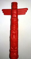 1980's SCHENK KÁROLY FÉLE indián katonaszettekhez játék TOTEMOSZLOP HIBÁTLAN 19 cm