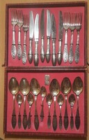 Ritka! 1980-as Moszkvai Olimpia ezüstözött evőeszköz készlet - Eredeti dobozában