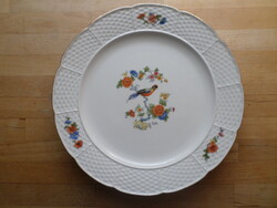 Régi TK Thun porcelán kerek kínáló tál paradicsommadaras mintával 30 cm