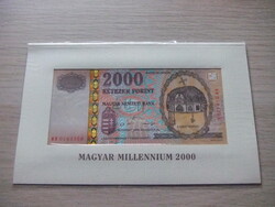 2.000 Forint Millenniumi Kiadás 2000 Augusztus 20 UNC Díszcsomagolásban