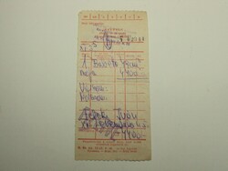 Régi vásárlási nyugta - Csepeli Jármű és Műszaki kereskedelmi vállalat - 1975.