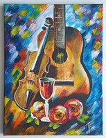 Hangulat c. akrilfestmény 30x40 cm