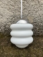 Bauhaus "hurkás" mennyezeti lámpa - Art deco csillár retro vintage design opál