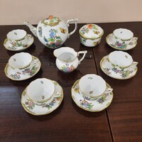 Herendi Viktória mintás porcelán teáskészlet, teás készlet VBO