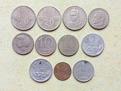 Lengyelország 11 db Különböző Érme 1 2 10 20 Zloty Zlotyi 1958-1988