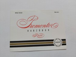 Promontor HABZÓBOR Rosé boros, italos címke 0.8 l - MAGYAR ÁLLAMI  PINCEGAZDASÁG BUDAFOK