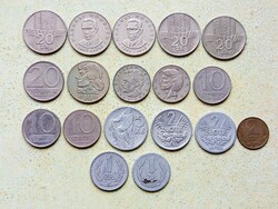 Lengyelország 18 db Különböző Érme 1 2 5 10 20 Zloty Zlotyi 1949-1988