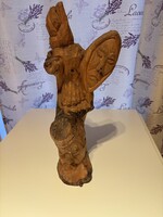 Kézzel faragott fa szobor eladó hagyatékból.