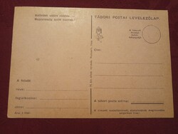 Kitöltetlen 2.vh-s táboriposta levlap