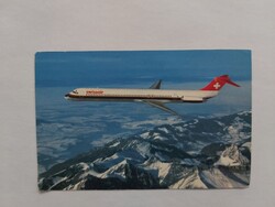 Swissair McDONNELL DOUGLAS DC 9-81 utasszállító repülőgép színes régi képeslap