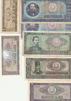 ROMÁNIA, 7 db LEI LOT kommunizmusa ikonikus bankjegyei