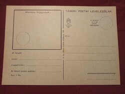 Kitöltetlen 2.vh-s táboriposta levlap