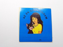 Retro régi matrica, vinyetta Szaffi című mese karakterek - Az én könyvtáram felirattal