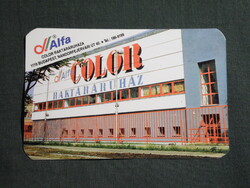 Kártyanaptár,Alfa color raktáráruház,Budapest,1991  (2)