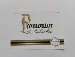Promontor habzóbor boros, italos címke 0.75 l - MAGYAR ÁLLAMI PINCEGAZDASÁG BUDAFOK