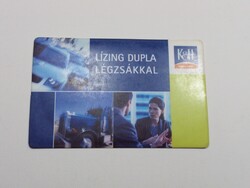 Retro régi K&H biztosítási kártya - Lízing dupla légzsákkal
