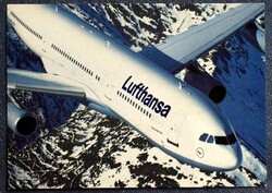 Lufthansa Airbus A340 - 200  repülő  fotó képeslap