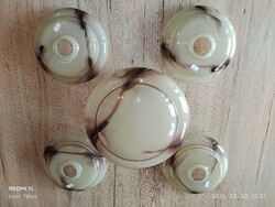 Chandelier Shade Set with Brownish Purple Marble Pattern