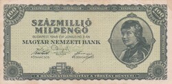 100.000.000  Milpengő  1946  A képen látható állapotban