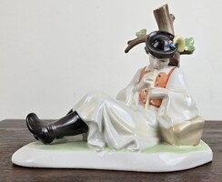 Zsolnay furulyázó juhász (T:238)