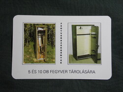 Kártyanaptár,Bovas vasipari szövetkezet,Bonyhád,fegyverszekrény,1993  (2)