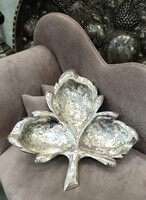 Antik Ezüst Levél Hamutál