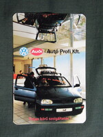 Kártyanaptár,Pécs,Autó Profi autószalon,Audi,Volkswagen Golf autó,1993  (2)