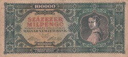 100.000  Milpengő  1946    A képen látható állapotban