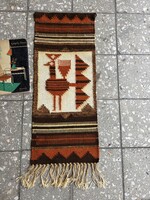 Retro Németh Éva Madaras pávás  falvédő falikárpit faliszőnyeg mid-century modern
