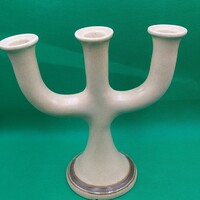 Kispest Gránit kerámia Háromágú gyertyatartó