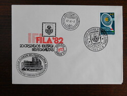 FDC 1982. FILA '82 - 20. Országos Ifjúsági Bélyegkiállítás Szolnok, Ifjúsági tenisz EB bélyeggel