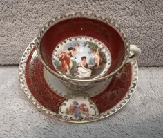 Alt Wien kávés csésze tányérjával,