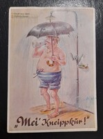 1961 Üdvözlet HOFBRAUHAUSBÓL!HB sör reklám képeslap