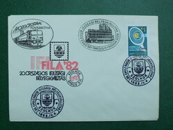 FDC 1982. FILA '82 - 20. Országos Ifjúsági Bélyegkiállítás Szolnok, Ifjúsági tenisz EB bélyeggel