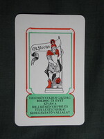 Kártyanaptár,Pécs,Kéményseprő tüzeléstechnikai vállalat,grafikai,szent Flórián szobor,1993  (2)