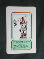 Kártyanaptár,Pécs,Kéményseprő tüzeléstechnikai vállalat,grafikai,szent Flórián szobor,1993  (2)