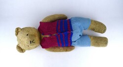 1Z502 Antik afrikkal tömött játék mackó Teddy maci 48 cm