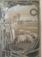 KOTÁSZ KÁROLY/1872-1941/ -A KANÁSZ-szecessziós "keretben"-akvarell-jelzett -illusztráció