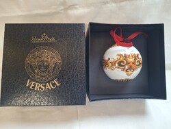 Rosenthal Versace porcelán gömb Barocco 8 cm, hibátlan, dobozában