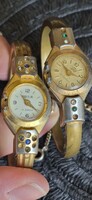 Vintage, svájci és orosz mechanikus női karóra, 17 köves, jelenleg nem működik