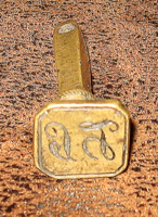 RÉGI RÉZ MONOGRAMOS  PECSÉTNYOMÓ