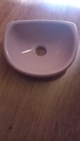 Pasztell rózsaszínű fali porcelán szappantartó