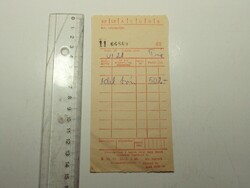Régi vásárlási nyugta, számla - 1970-es évek