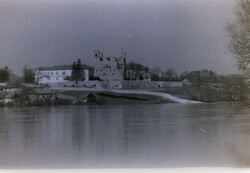 Régi fotónegativ Sárospatak - Vár - Bodrog  260401 1960-as évek